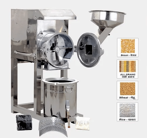 Automatic 10 HP S S Body Pulveriser Flour Mill Making Machine, 100 kg/hr