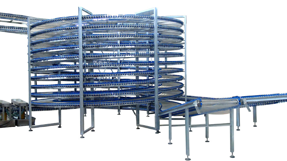 Automatic Aluminium Bread Cooling Spiral Conveyor, 440 V