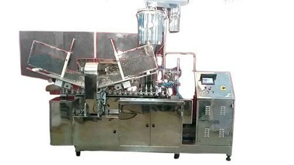 Automatic Aluminium tube Crimping Machine, Capacity: 60 /120 Tubes Per Minute