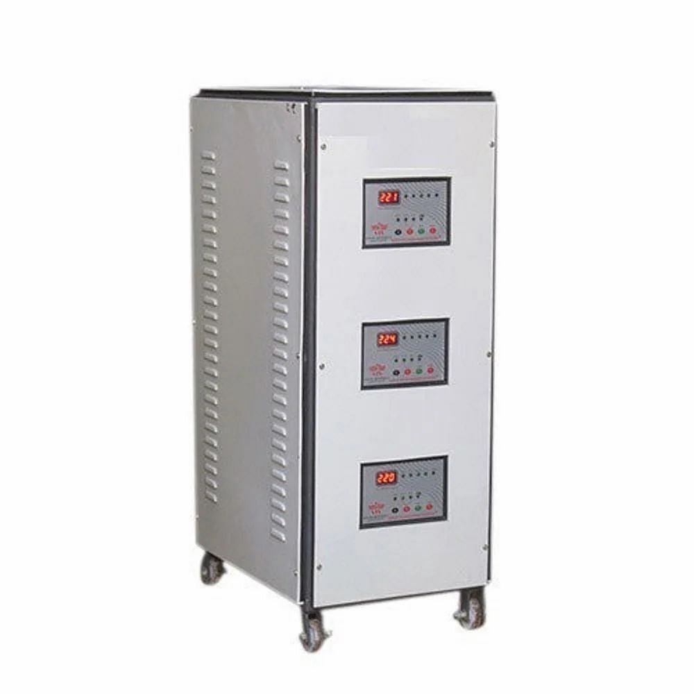 Automatic Iron Three Phase Servo Voltage Stabilizer, 480 V, 380 V