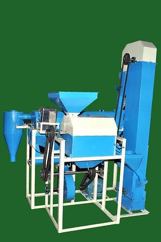 Automatic Mini Dal Mill Machine 3Hp With Grader & Elevator, MS, Three Phase