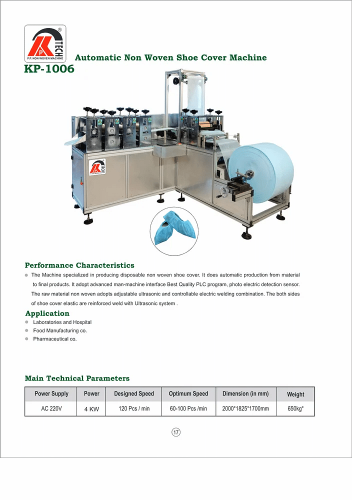 Automatic non woven Shoe Cover Making Machine