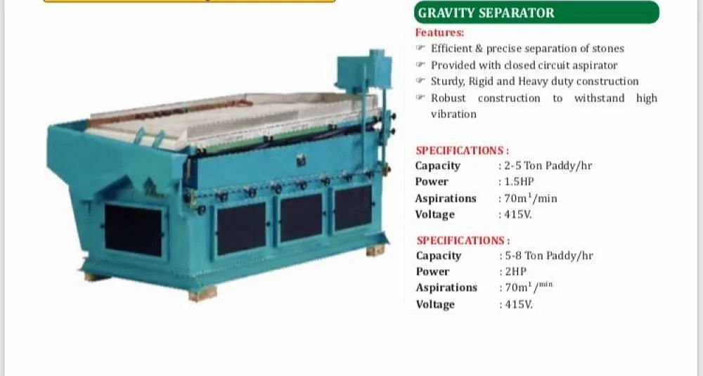 Automatic Powder Coated Gravity Separator Machine, For Agriculture, Single Phase