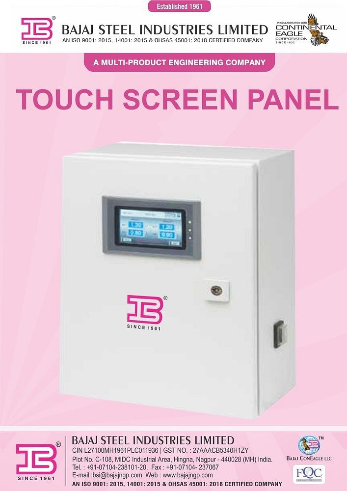 Bajaj Hmi Touch Screens Panel, For Industrial