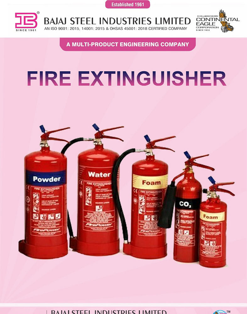 Bajaj Mild Steel Fire Extinguisher Cylinders, For Industrial Use