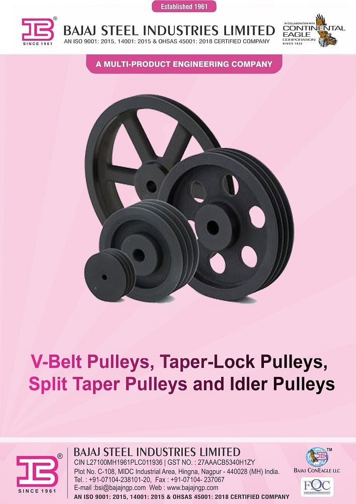 Bajaj MS V Belt Pulley, Capacity: 500, Number Of Grooves: 1 To 6