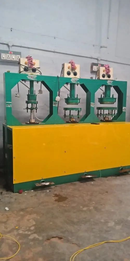 Bannariamman Natural Leaf Three Die Areca Plate Making Machine, 220/440, Production Capacity: 2500 Plates