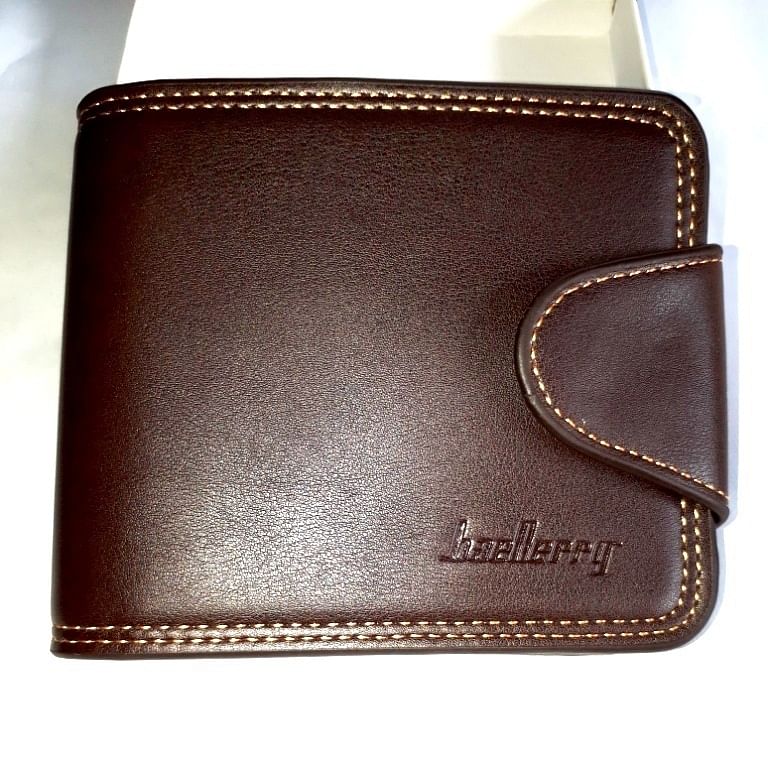 Black & Brown PU Leather Mens Wallet, Card Slots: 6