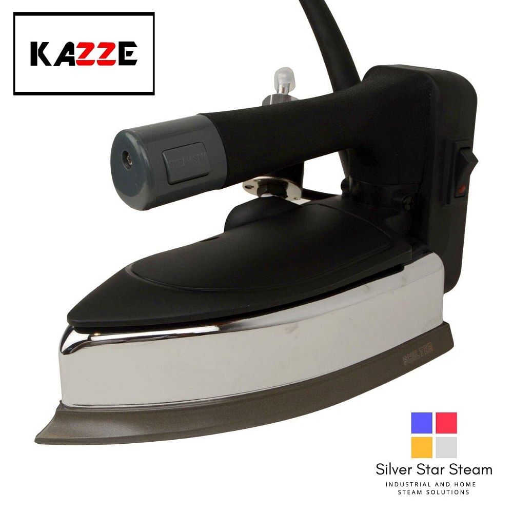 BLACK AND SILVER Kazze-96 Electric Steam Iron 1200w, Model Number: KZE-96, 220V