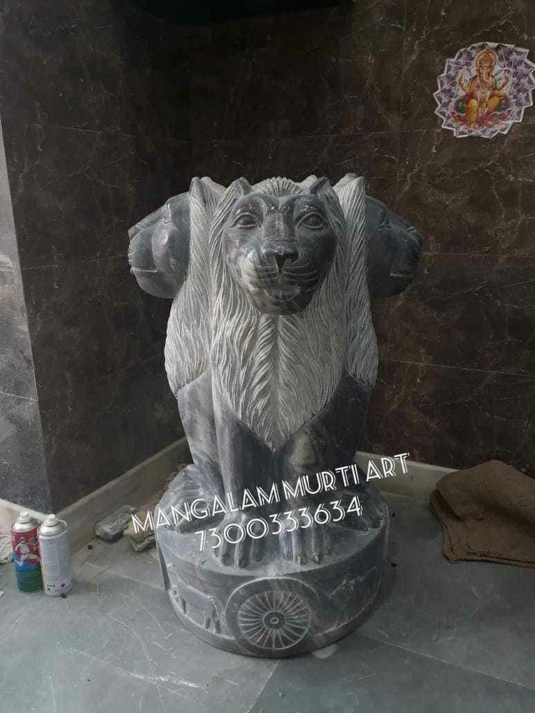 Black ashok stambh Marble Status, Outdoor, Size: 3 Feet