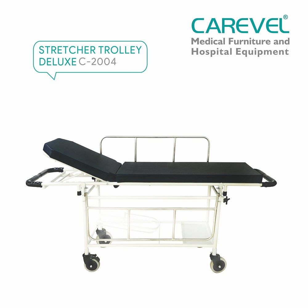 Black Carevel C 2004 Deluxe Stretcher Trolley