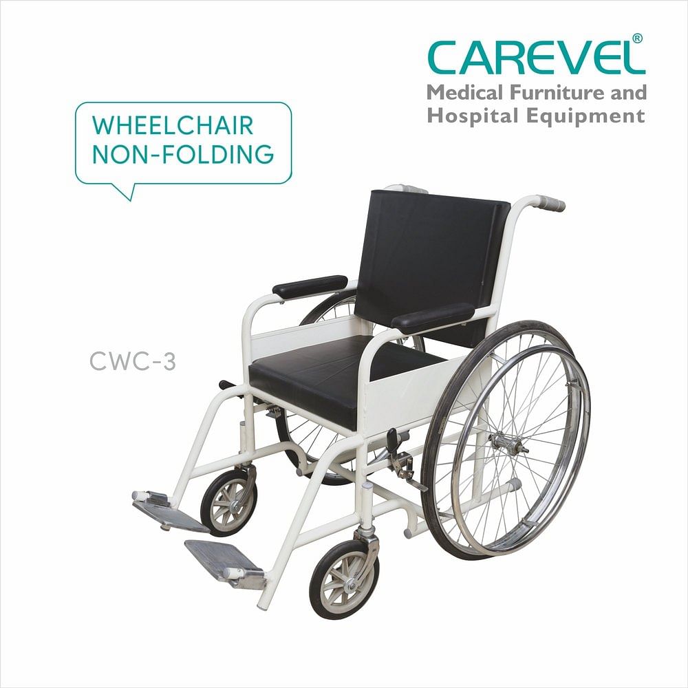 Black Carevel CWC 3 Non Folding Wheelchair