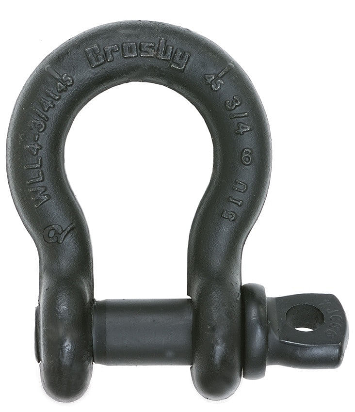 Black Cast Alloy Steel Crosby S 209 T Theatrical Shackles, Size: 3/8 inch Through 3/4 inch