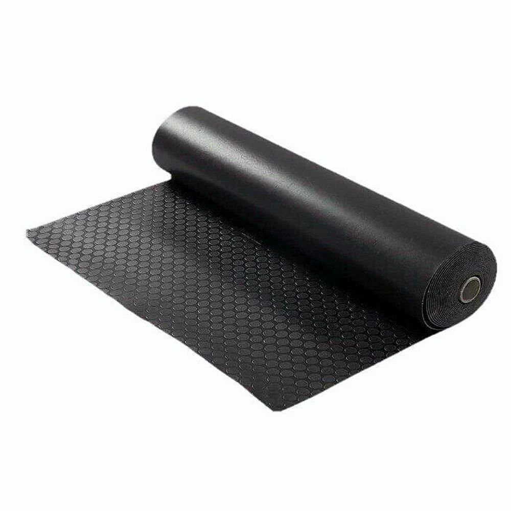 Black Checkered Electrical Insulation Rubber Mat