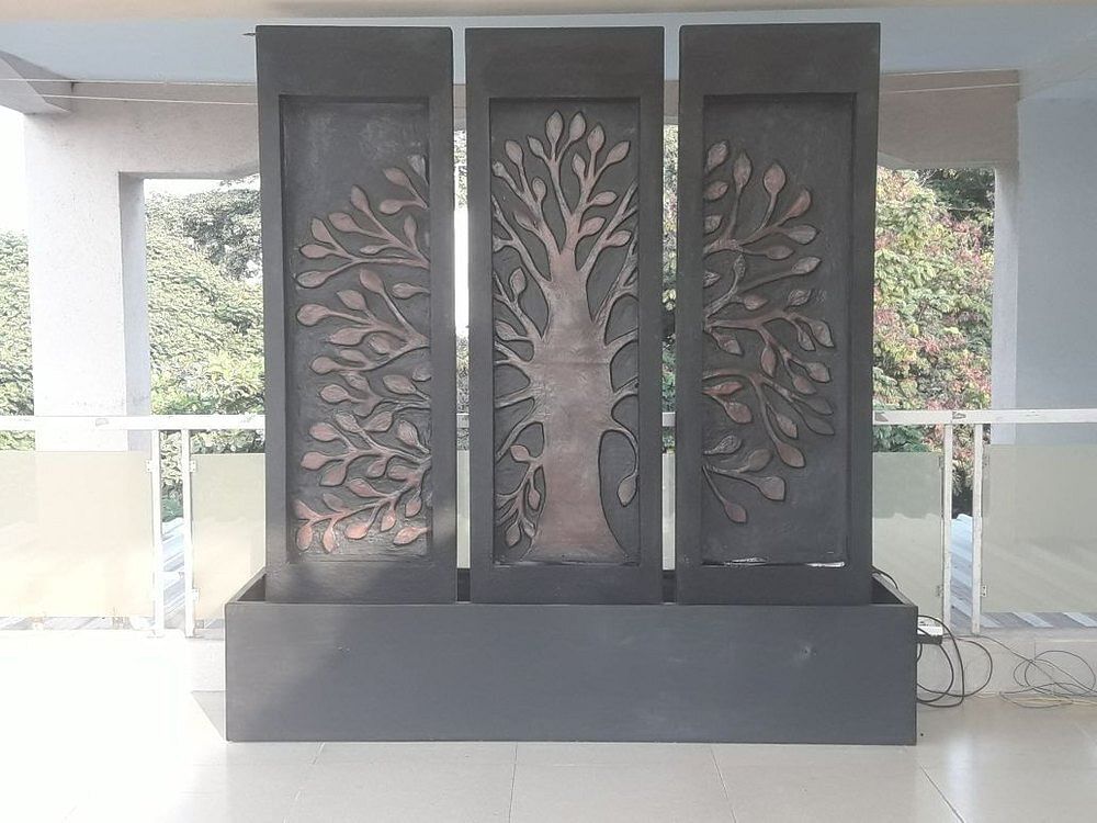 Black Fibreglass Designer Wall Waterfall, For Hotel