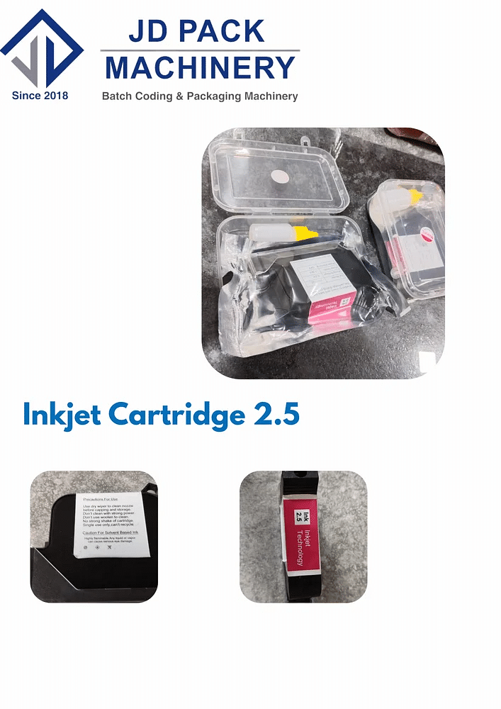 Black Ink 2.5 TIJ Inkjet Cartridge, Model Name/Number: JD05