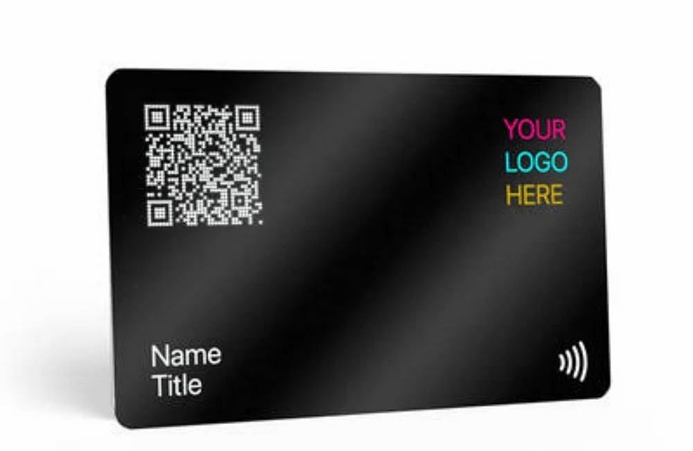 BLACK MATE NFC CARD WITH PRINTING, Double Sided, Shape: Square