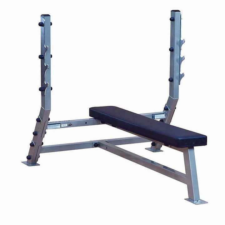 Black Olympic Flat Bench