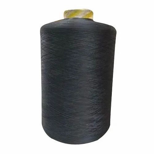 Black Polyester Slub Yarn