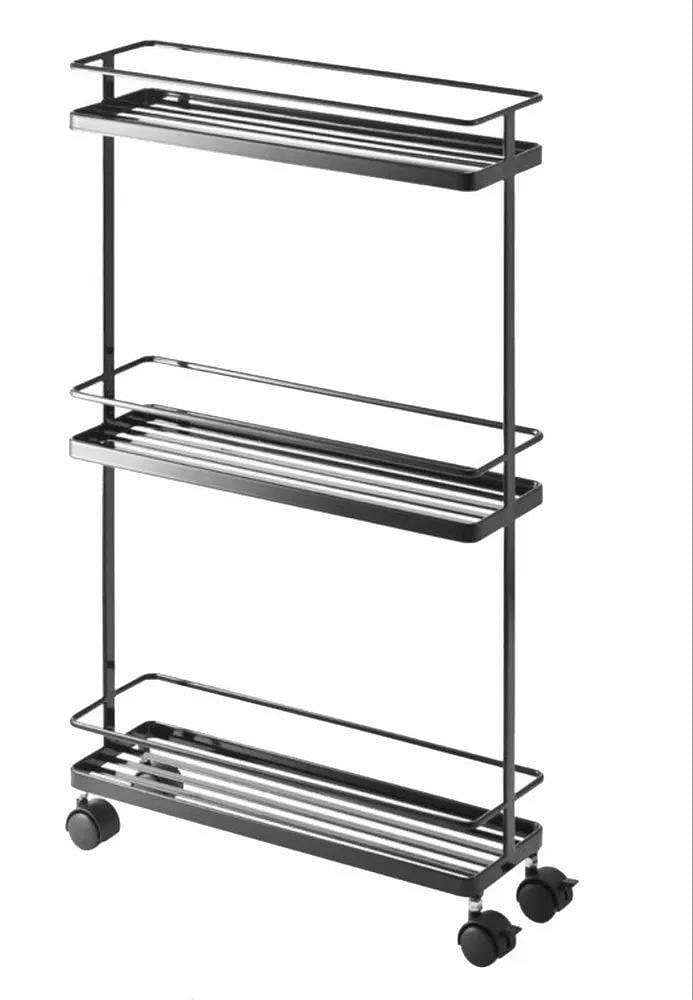 Black SS Kitchen Wheel Trolley, Load Capacity: 70kg