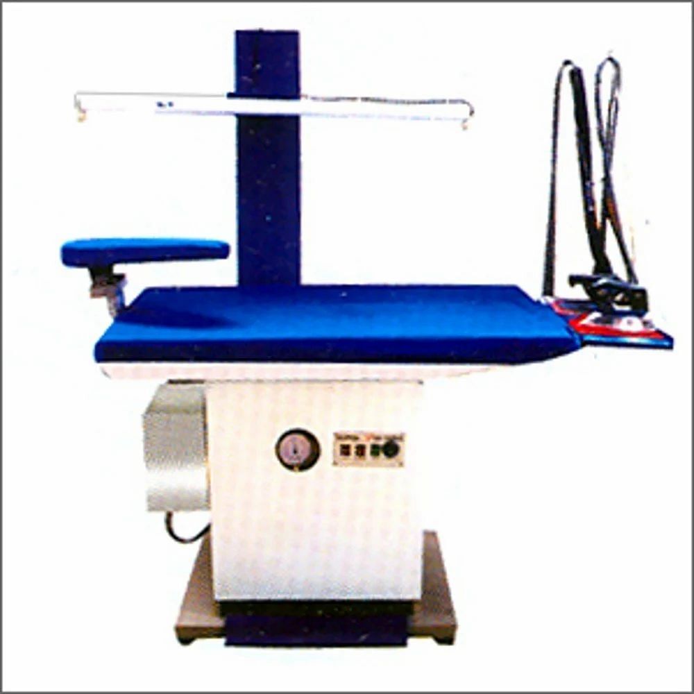 Blue Built Vacuum Ironing Table With Boiler