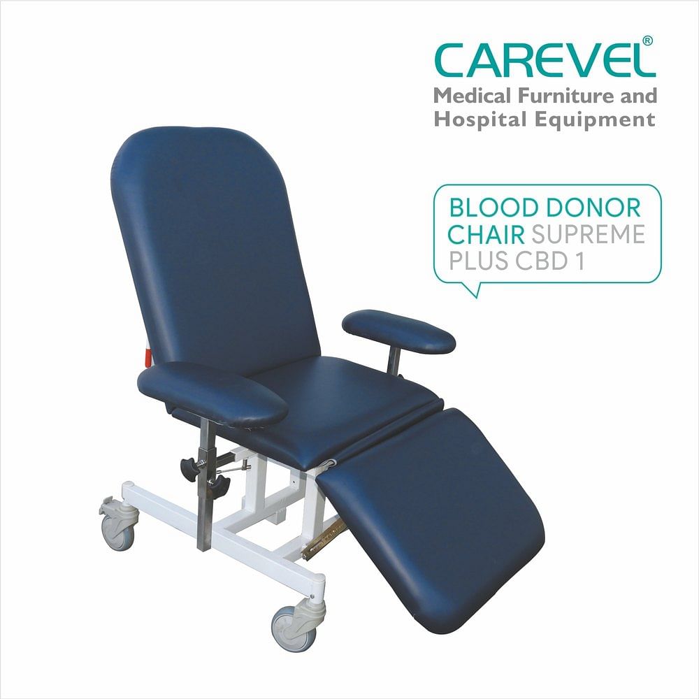 Blue Carevel Supreme Plus CBD 1 Blood Donor Chair