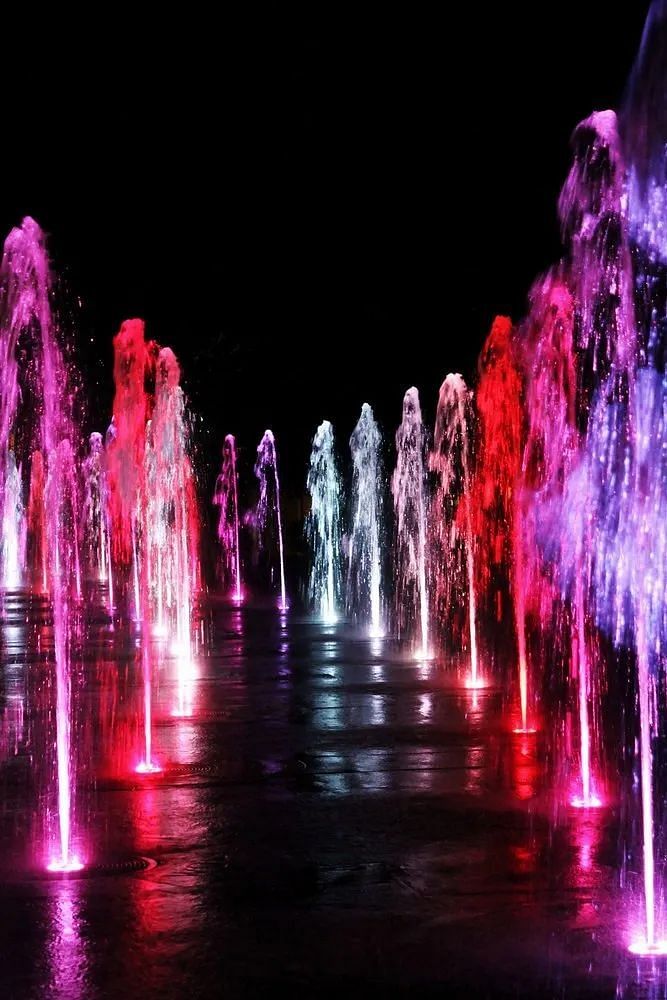 Blue Colored Foam Fountain