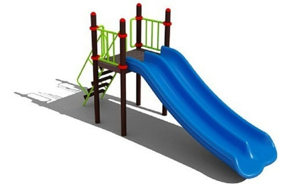 Blue FRP Swimming Pool Water Slides