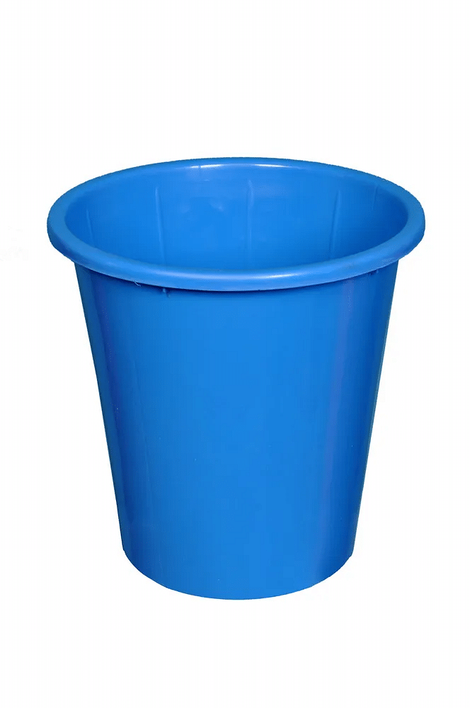 Blue Open Top Plastic Waste Bin, For Home, Capacity: 10 Litres