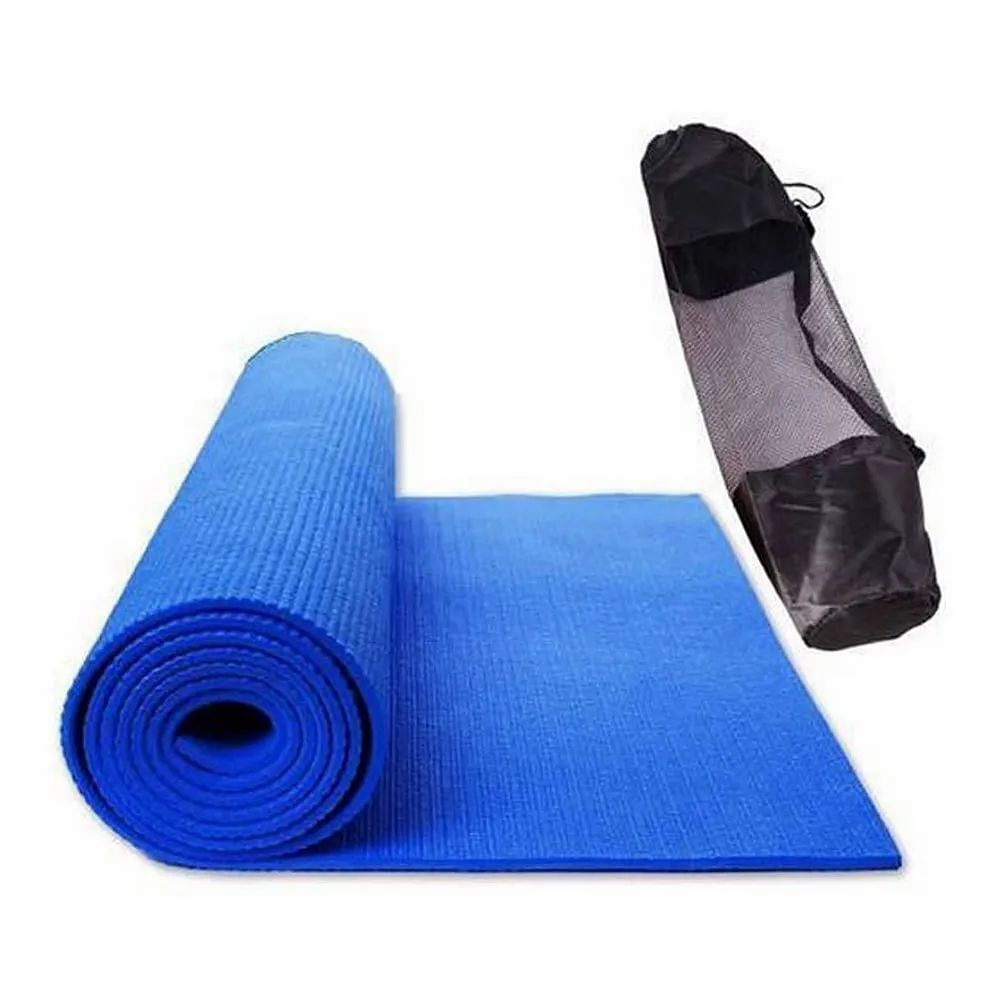 Blue Plain PVC Yoga Mat