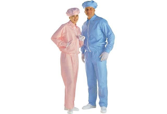 Blue Sky Polyester Anti Static Cleanroom Bodysuit