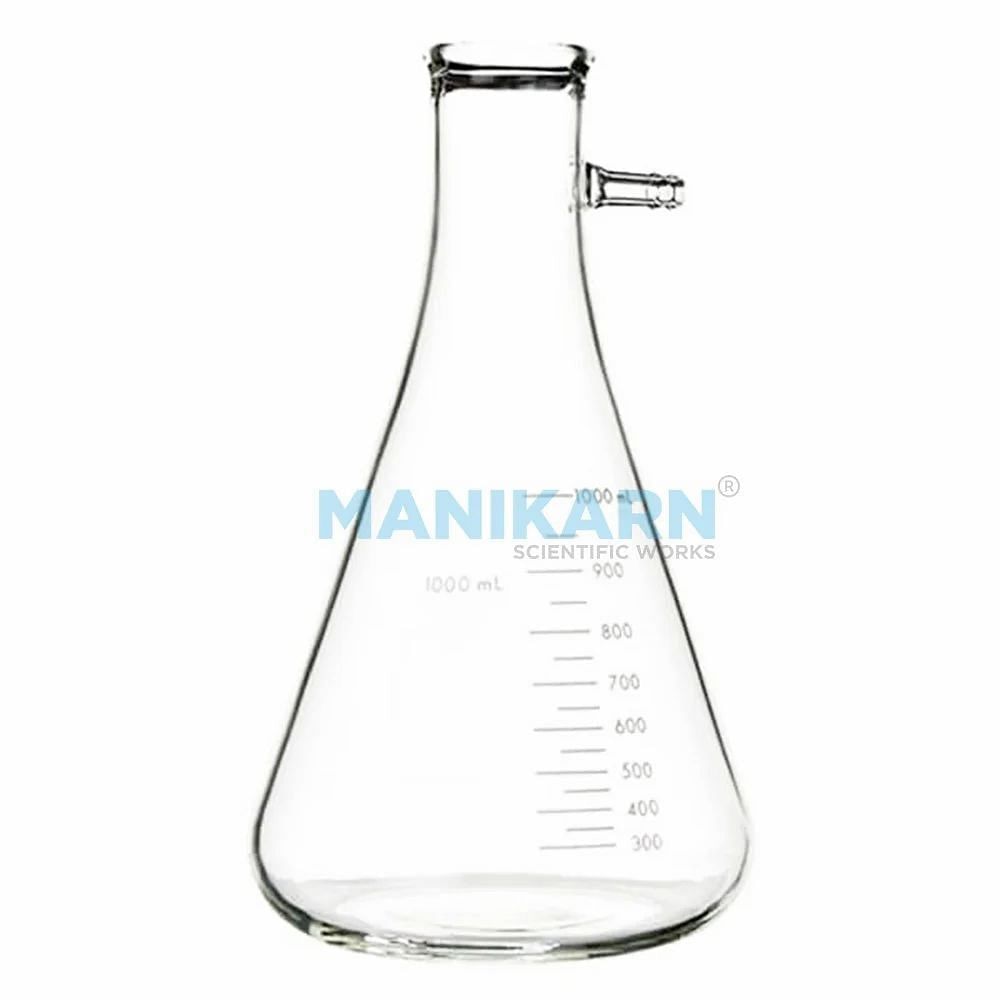 Borosilicate Glass 3.3 Conical MANIKARN Filter Flask, Capacity: 10ml To 5000ml