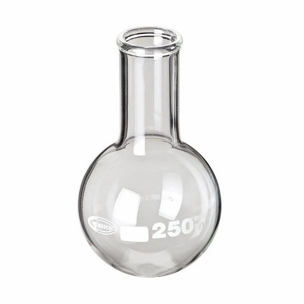 Borosilicate Glass Round Bottom Flask, Capacity: 250 Ml