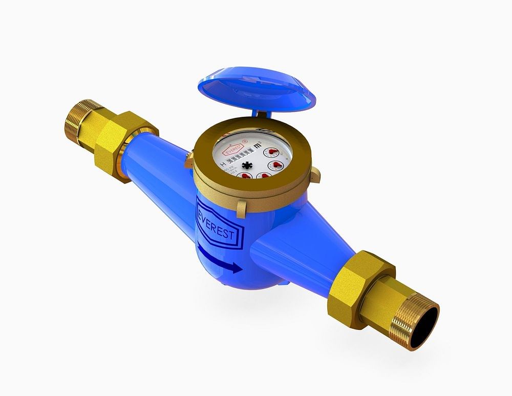 Brass Analog Residential Water Meter, Size: 15mm to 40mm