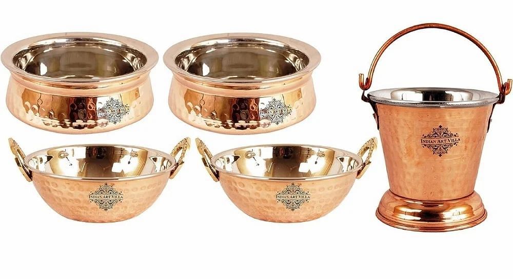 Brass Copper Serving Bowl/Balti/kadhai