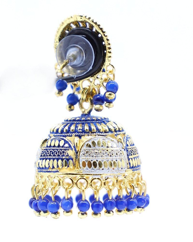 Brass Rajasthani Jhumka Earrings