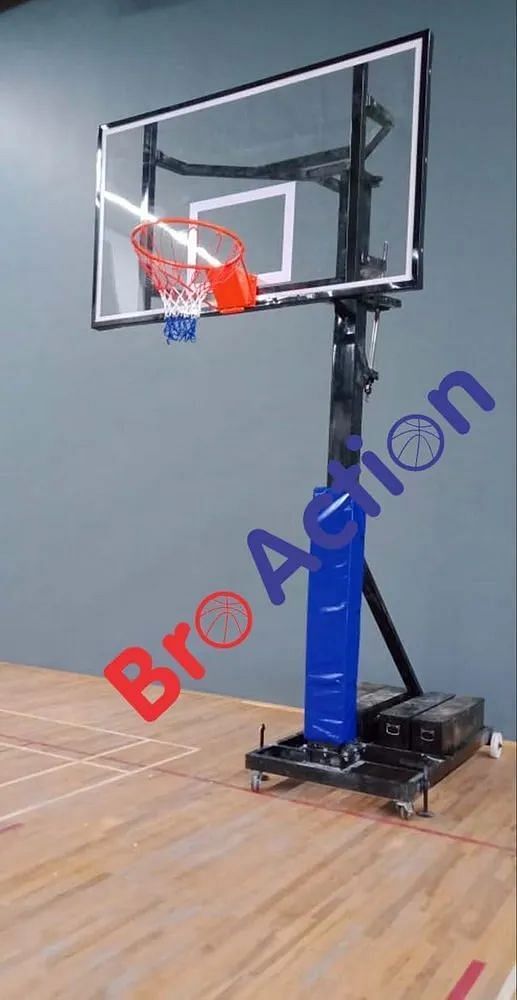 Bro Action Mild Steel School Basket Ball Pole, Size: 5 To 10 Fit Adjustable Height