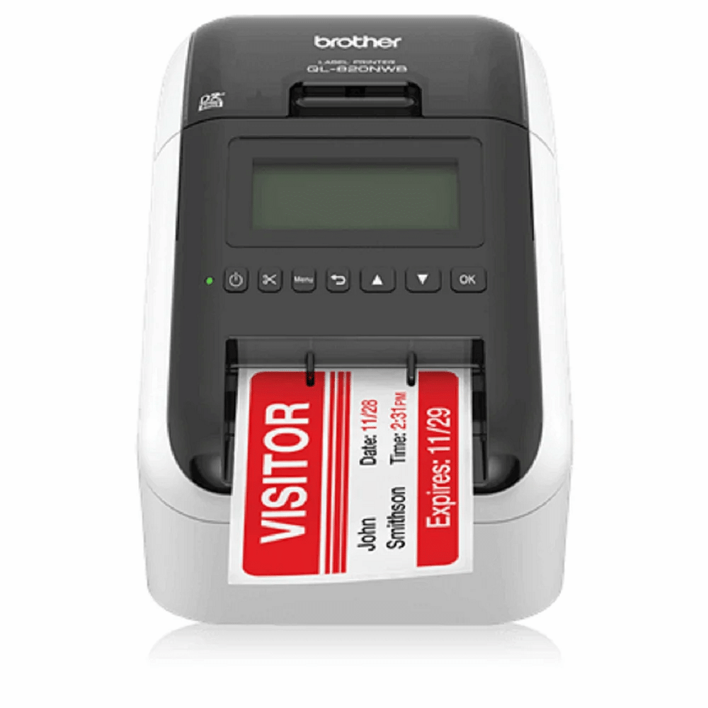 Brother QL 820NWB Wireless,Ethernet,Bluetooth Label Printer, Max. Print Width: 2 inches, Resolution: 300 DPI (12 dots/mm)