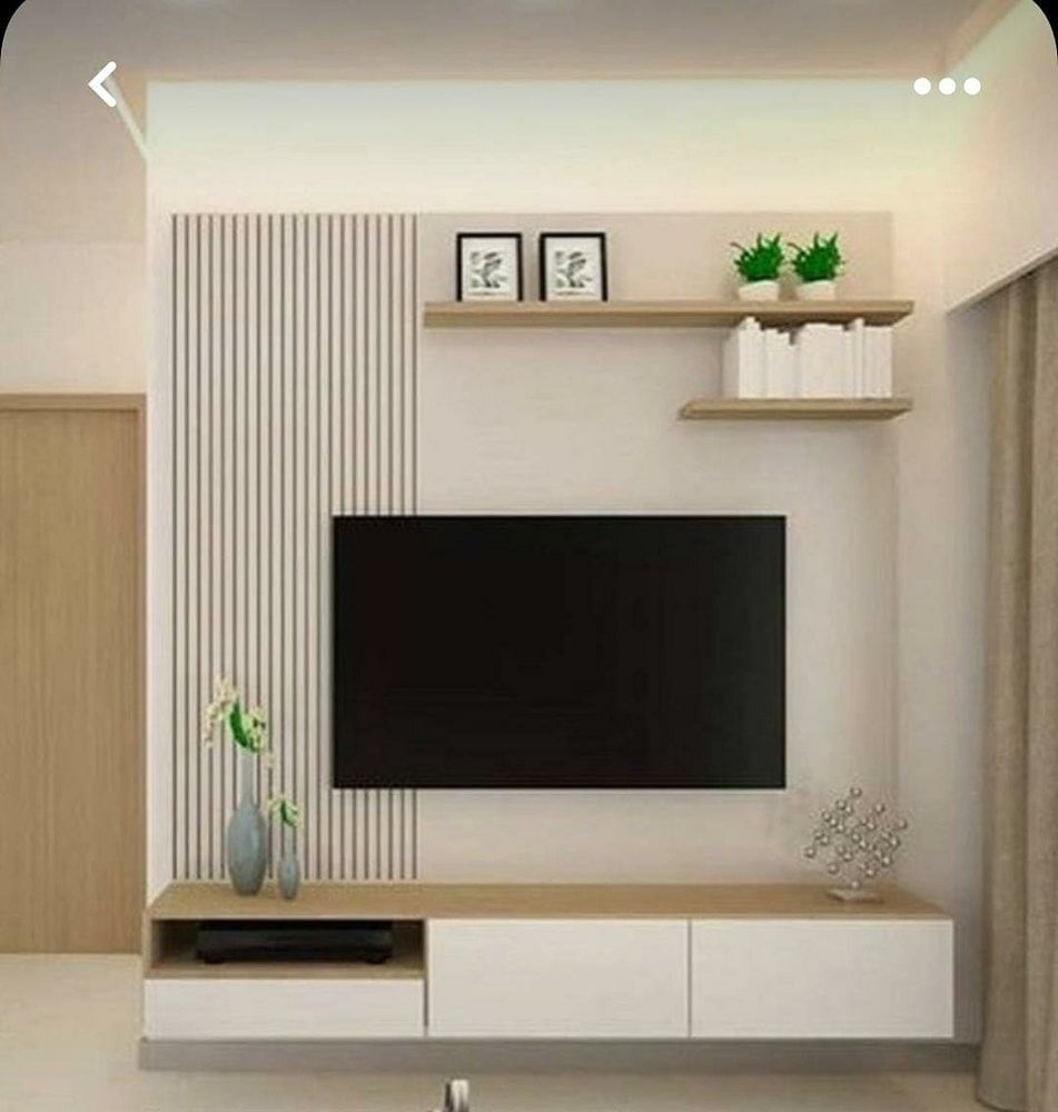 Brown Bwr Plywood And Laminate Residential Tv Unit, For Home