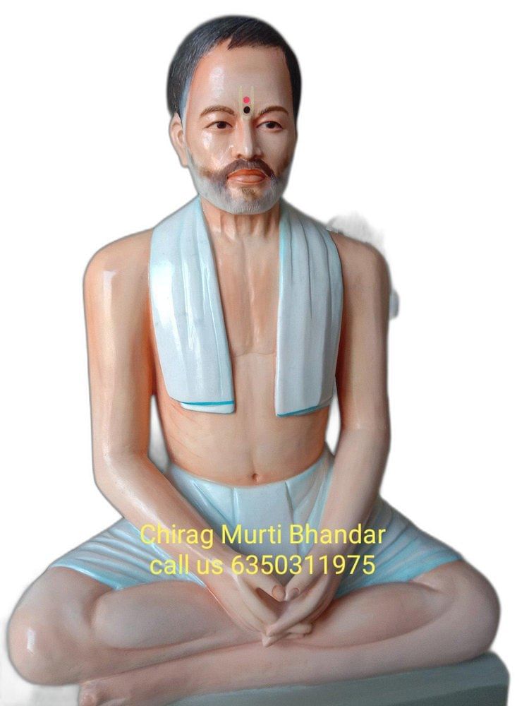 Brown Gajanand Maharaj Marble Statue, For Temple, Indoor