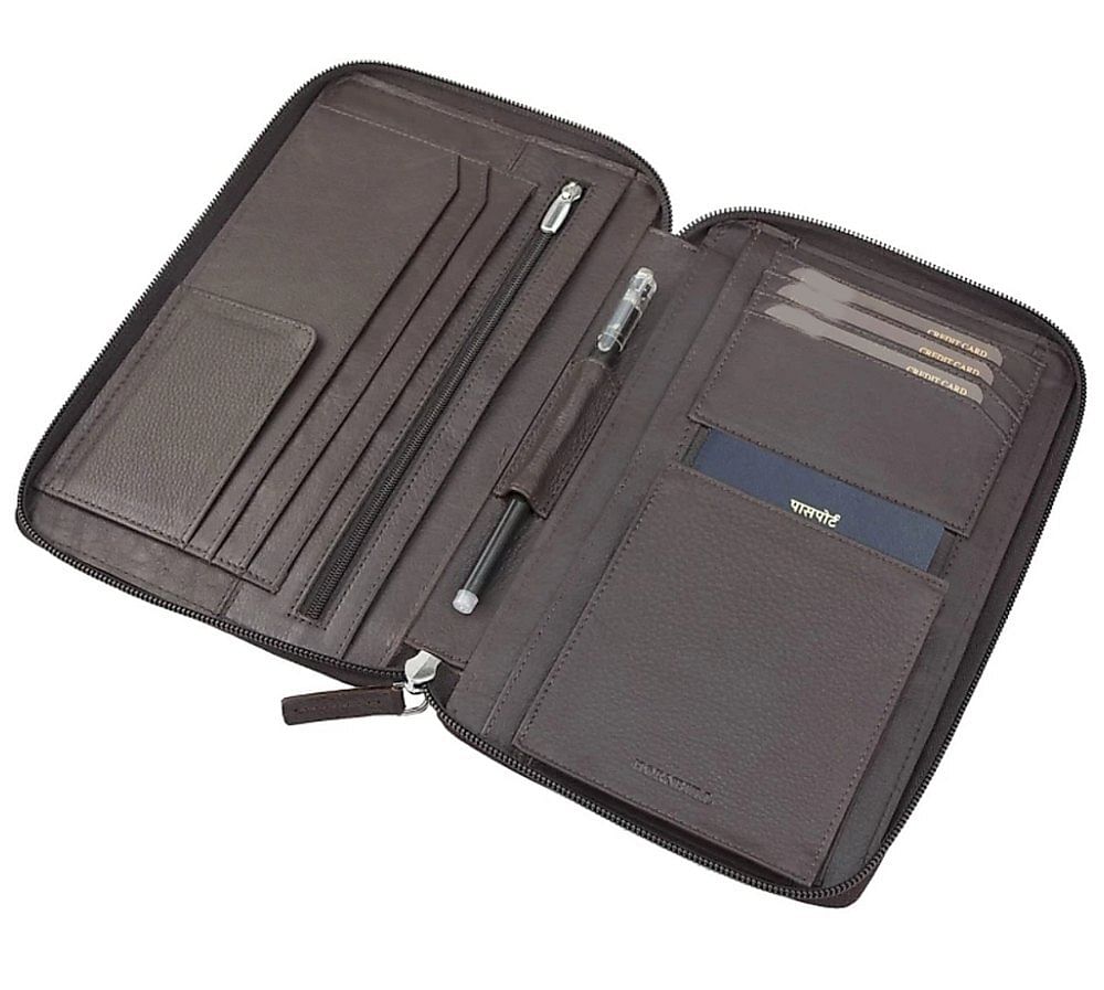 Brown Leather Document Holder, Size: 24 Cm Length 15 Cm Width And 2.5 Cm Depth