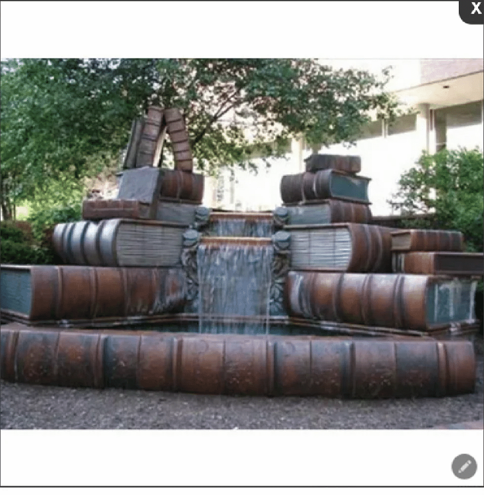 Brown Marble Book Fountain, For Outdoor, 20 mm