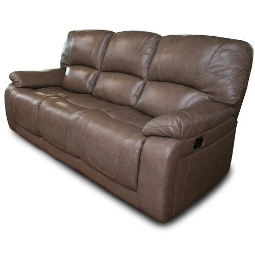 Brown Reclining Leather Sofa