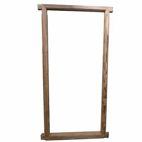 Brown Rectangular Teak Wood Coated Door Frame