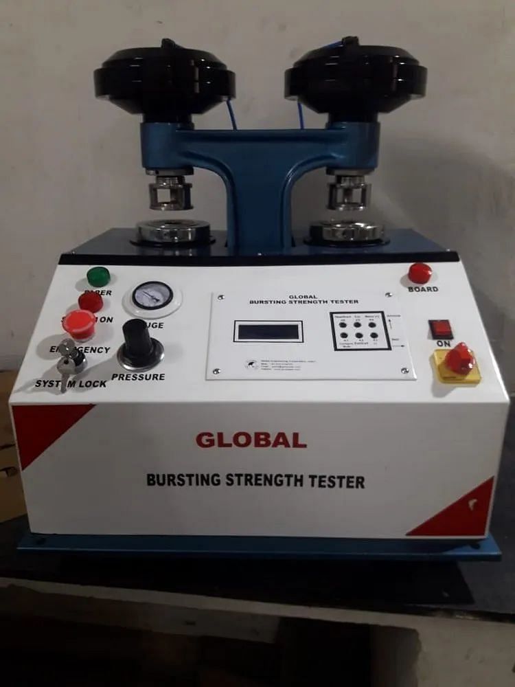 Bursting Strength Tester (Microprocessor Based Type) (Double Head Pneumatic Clamping Model)