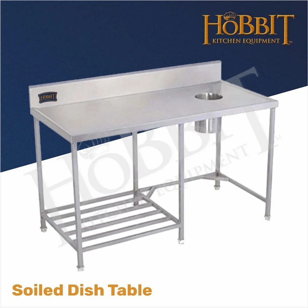 Capacity: 200 Kg Soiled Dish Table, For Restaurant