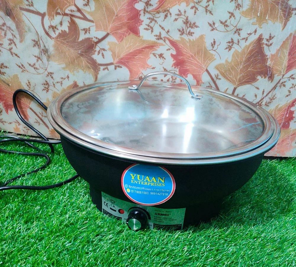 Capacity: 6 Litre Stainless Steel Round Electric Chafer, For Restaurant