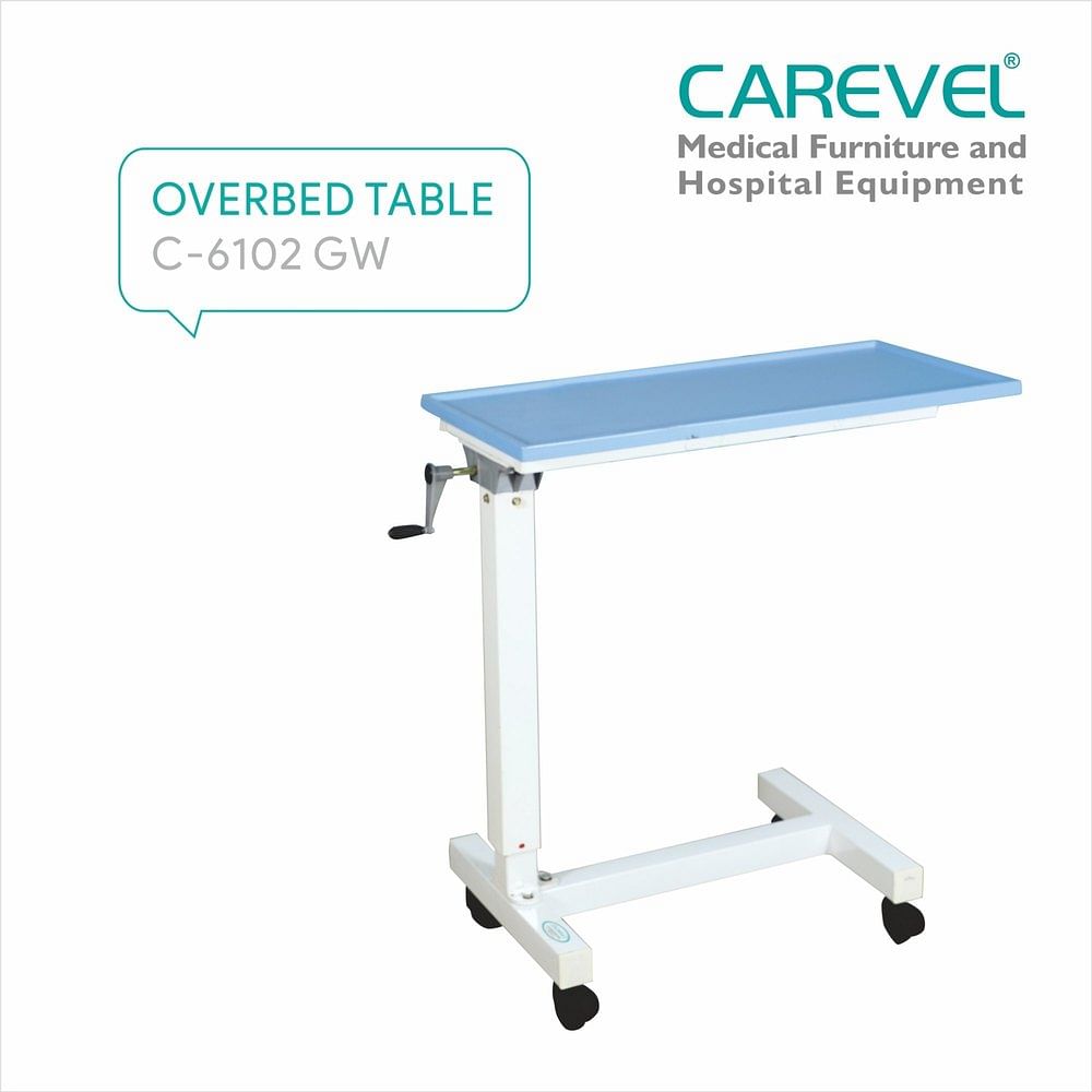 Carevel C 6102 GW Overbed Table, For Hospitals