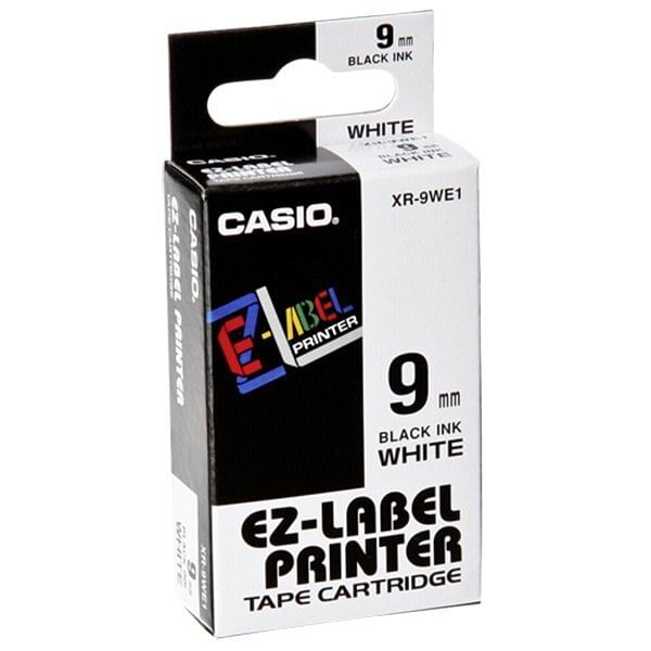 CASIO 9MM BLACK ON WHITE, For Printing Industry, Model Name/Number: XR-9WE1