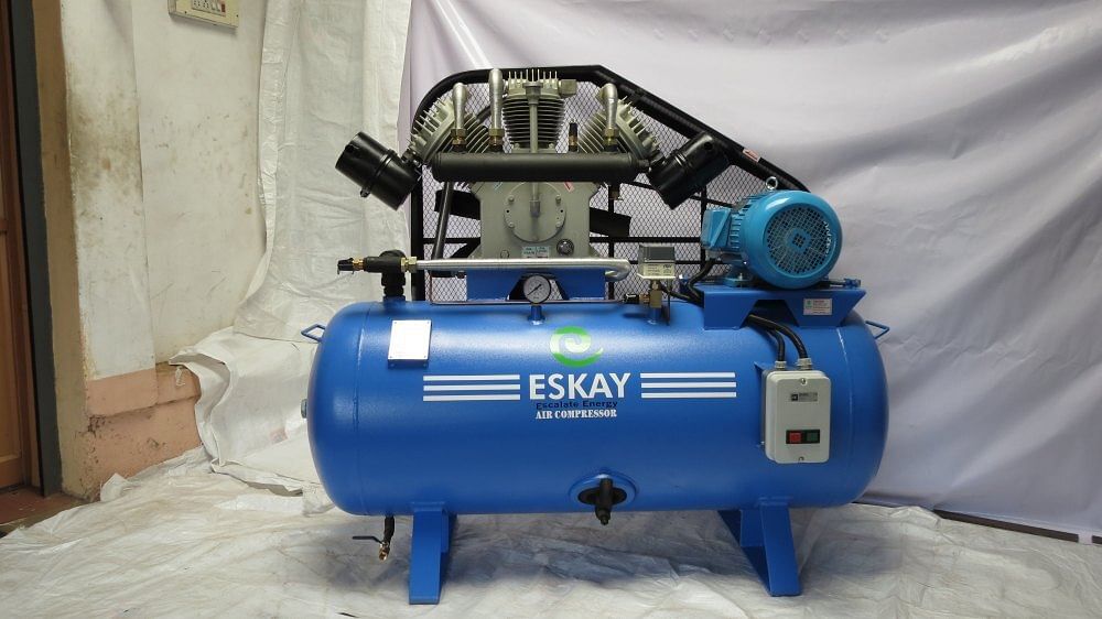 Cast iron Eskay High Pressure 10 HP Double Stage Air Compressor, For Industrial